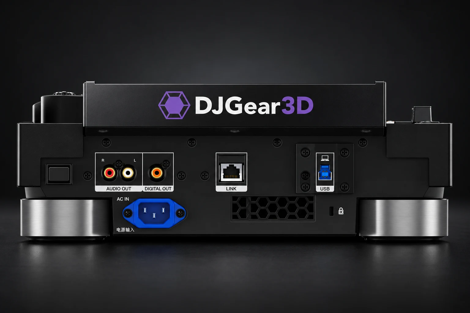Montaje ilustrativo de CDJ-3000 con Deckfront DJGEAR3D