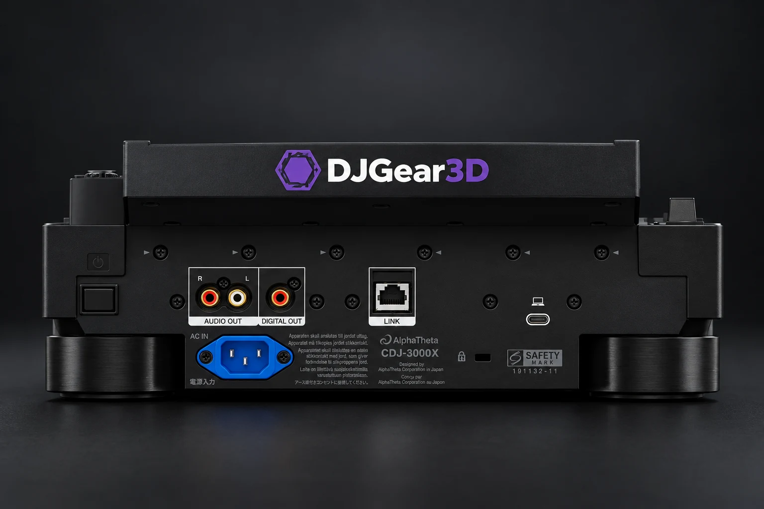Montaje ilustrativo de CDJ-3000X con Deckfront DJGEAR3D