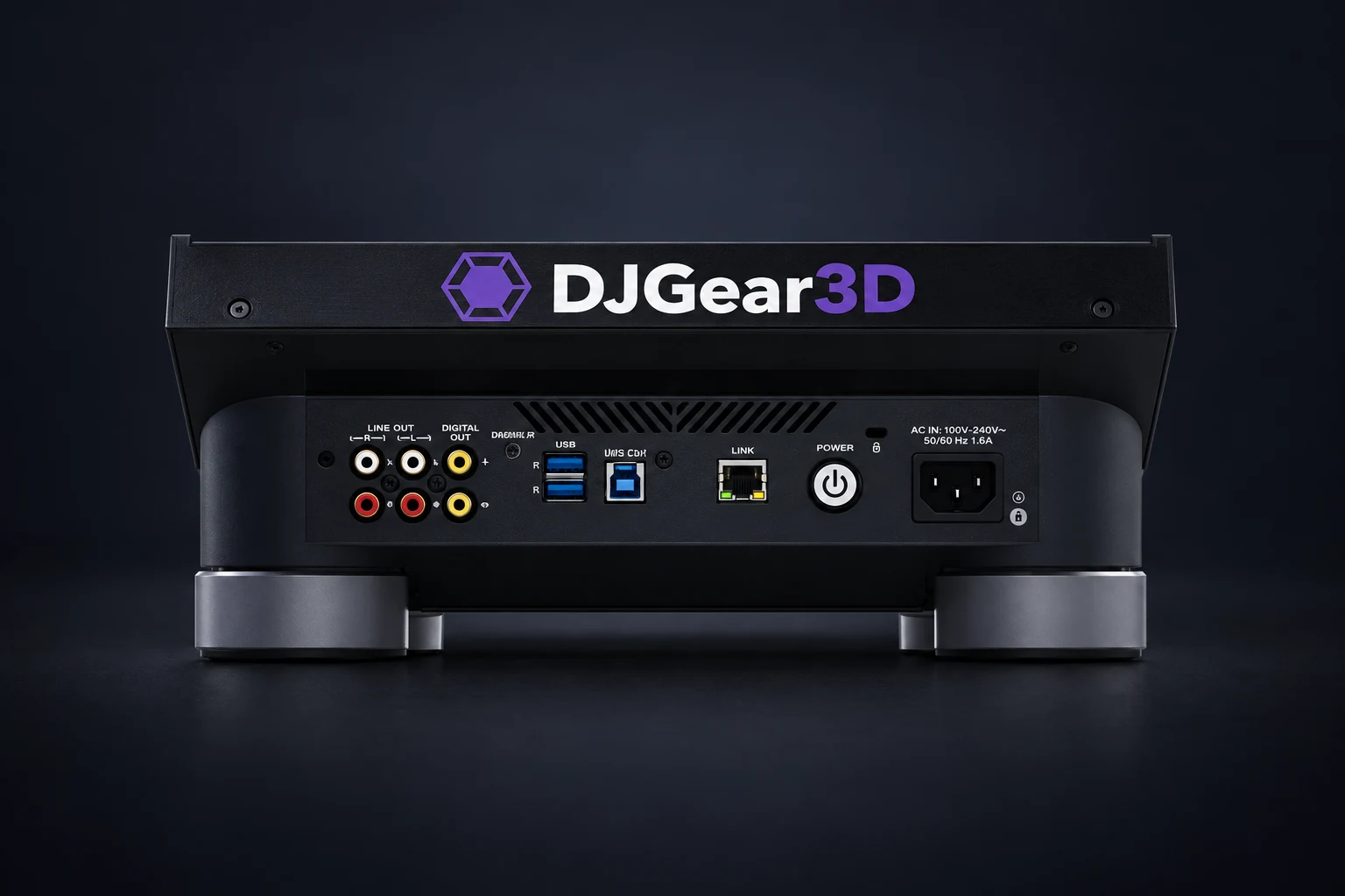 Montaje ilustrativo de Denon SC5000 Prime con Deckfront DJGEAR3D