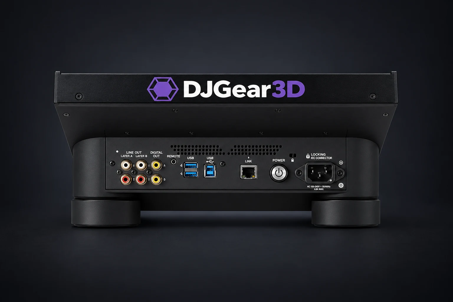 Montaje ilustrativo de Denon SC6000 Prime con Deckfront DJGEAR3D