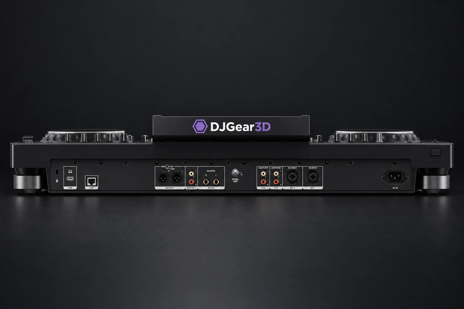 Montaje ilustrativo de XDJ-AZ con Deckfront DJGEAR3D